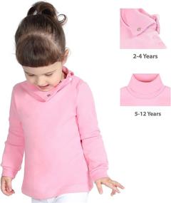 img 2 attached to Lovetti Sleeve Turtleneck Cotton T-Shirt for Girls: Top Choice in Girls' Clothing for Tops, Tees & Blouses