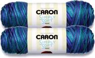 caron simply soft bulk buy paints 100% acrylic yarn (2-pack) ~ 5 oz. skeins (oceana) - vibrant ocean-themed craft yarn in a convenient value bundle logo