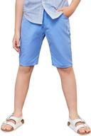 kid's casual shorts: bycr big 🩳 boys' solid color cotton shorts with elastic waistband logo