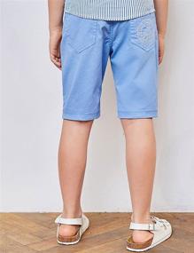 img 1 attached to Kid's Casual Shorts: BYCR Big 🩳 Boys' Solid Color Cotton Shorts with Elastic Waistband