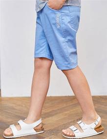 img 3 attached to Kid's Casual Shorts: BYCR Big 🩳 Boys' Solid Color Cotton Shorts with Elastic Waistband