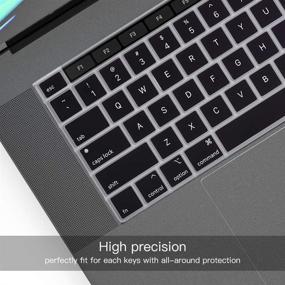 img 3 attached to 💻 Очень тонкий чехол-клавиатура для MacBook Pro 2020 13 и MacBook Pro 2019 16 - черная силиконовая накладка с Touch Bar и Touch ID