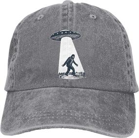 img 4 attached to 🧢 Vintage Dad Hats for Men – Adjustable Funny Baseball Caps with UFO & Bigfoot Design by Waldeal