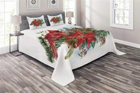 img 3 attached to Lunarable Christmas Poinsettia Decorative Multicolor