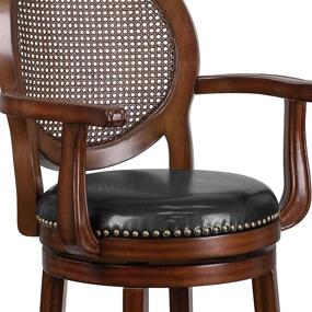 img 1 attached to Flash Furniture Expresso Barstool Leather