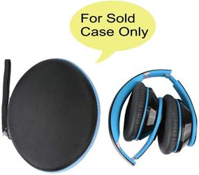 img 3 attached to 🎧 Protective Case for iJoy Matte Finish Premium Wireless Headphones - Black Case + Blue Zipper