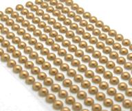 💫 stunning small gold pearl stick-on strips: 400 6mm self-adhesive pearls for elegant embellishments logo