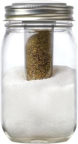 img 4 attached to Grey Regular Mouth Mason Jar Salt and Pepper Shaker - Jarware