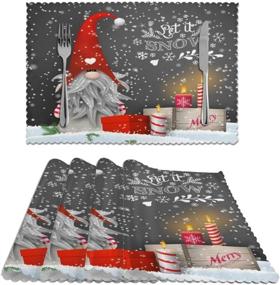 img 3 attached to Festive Christmas Snowflakes Placemats: Stylish & Heat Resistant Table Decoration