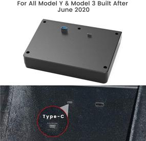img 1 attached to 🔌 Enhance Your Tesla Model Y and Model 3 Experience with TAPTES USB Hub, Dashcam & Sentry Mode Viewer - Custom Designed Accessories with 5 in 1 Ports