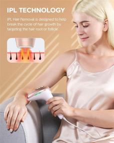 img 3 attached to At-Home IPL Hair Removal for Women - Upgraded to 999,000 Flashes Permanent Painless Hair Remover - Facial Hair Removal Device for Armpits Legs Arms Bikini Line