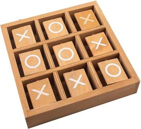 img 4 attached to 🕓 Timeless Fun on the Go: Tic Tac Toe GrowUpSmart Classic Wooden Travel Set