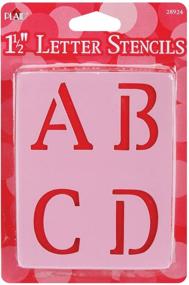 img 2 attached to 🎨 28924 Old School Plaid Letter Stencil Value Pack (1-1/2-Inch): Classic Design for Artistic Creations