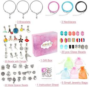 img 3 attached to 📿 DIY Charm Bracelet Making Kit with Jewelry Making Supplies – Beads, Necklace, Snake Chain Bracelet – Perfect DIY Jewelry Gift Set for Girls and Teens