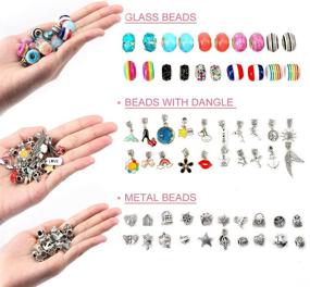 img 2 attached to 📿 DIY Charm Bracelet Making Kit with Jewelry Making Supplies – Beads, Necklace, Snake Chain Bracelet – Perfect DIY Jewelry Gift Set for Girls and Teens