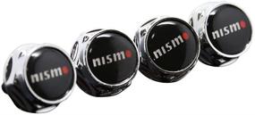 img 1 attached to 🚗 Улучшите свой Nissan с рамкой для номерного знака в стиле Chrome Metal Nismo Sports и универсальными болтовыми винтами