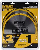 🔪 dewalt 12-inch miter saw blade 80-tooth, 2-pack: optimal precision and durability (dw3128p5d80i) logo