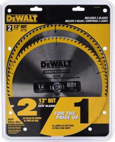 img 2 attached to 🔪 DEWALT 12-Inch Miter Saw Blade 80-Tooth, 2-Pack: Optimal Precision and Durability (DW3128P5D80I)