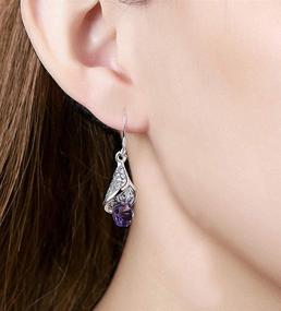 img 1 attached to Earrings Classic Zirconia Crystal Fashion Hypoallergenic