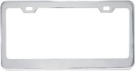 60440 chrome license plate frame with 2 holes - supreme grand general logo