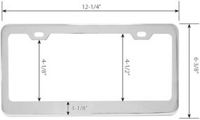 img 2 attached to 60440 Chrome License Plate Frame with 2 Holes - Supreme Grand General