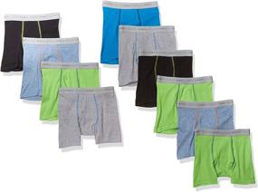 img 2 attached to Tagless Assorted Color Boxer Briefs for Boys by Hanes