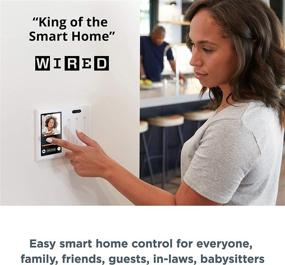 img 3 attached to 🏠 Умная панель управления домом (2-переключателя) - разрешено Alexa и совместимость с Ring, Sonos, Hue, Google Nest, Wemo, SmartThings, Apple HomeKit - встроенный сенсорный экран для контроля освещения, музыки и других функций