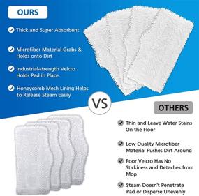 img 1 attached to 🧽 LINNIW 6 Pack Replacement Mop Pads for Shark Steam Mop - Microfiber Washable Cleaning Pads for SK410, SK435CO, SK460 and More