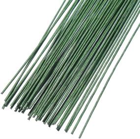 img 2 attached to DECORA 18 Gauge Dark Green Floral Paper Coated Wire - 16 inch, Pack of 50