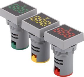 img 3 attached to Yeeco 3-Pack Digital Mini LED Display Voltmeter: AC 24-500V Voltage Tester Meter with Green, Red & Yellow LED Signal Indicator Lights, Voltage Meter Monitor Panel