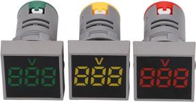 img 2 attached to Yeeco 3-Pack Digital Mini LED Display Voltmeter: AC 24-500V Voltage Tester Meter with Green, Red & Yellow LED Signal Indicator Lights, Voltage Meter Monitor Panel
