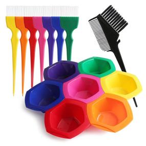 img 4 attached to 🎨 Segbeuaty 15Pcs Hair Color Bowl and Brush Set: Vibrant Tools for Highlighting, Coloring, and Artistic Hair Dyeing
