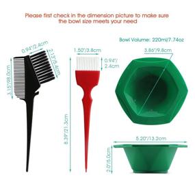 img 2 attached to 🎨 Segbeuaty 15Pcs Hair Color Bowl and Brush Set: Vibrant Tools for Highlighting, Coloring, and Artistic Hair Dyeing