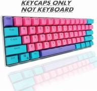 🔑 gtsp 61 keycaps 60 percent, ducky one 2 mini keycaps pbt oem cute keycap set with key puller for cherry mx switches gk61/rk61/anne pro 2/joker mechanical gaming keyboard, ahri theme - key caps only logo