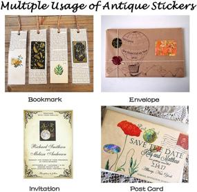 img 1 attached to Stosts Vintage Stickers Papers Pack: 120pcs Retro Scrapbooking Decorations for Planner Art, Craft, Journaling, and Card Making - Plant & Space Themed DIY Embellishment Supplies