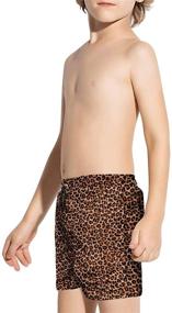 img 1 attached to Quick Dry Cow Print Boys Swim Trunks - Little Boys Cattle Skin Bathing Suit