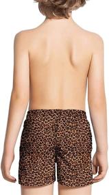 img 3 attached to Quick Dry Cow Print Boys Swim Trunks - Little Boys Cattle Skin Bathing Suit