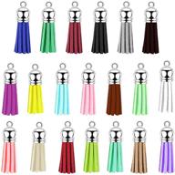 🔑 140-piece keychain tassel set for crafts - bulk leather tassel keychain pendants for jewelry making, diy art projects - 20 colors for women, kids, and craft enthusiasts logo