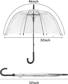 img 2 attached to WATINC Umbrella Transparent Umbrellas Windproof