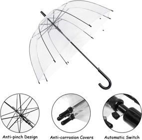 img 3 attached to WATINC Umbrella Прозрачные зонты Ветрозащитный