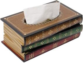 img 4 attached to Vintage Wooden Book Tissue 📚 Box Cover: Elegant Home & Office Décor