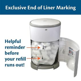 img 2 attached to 👶 Dekor Mini Diaper Pail Refills: Economical, Quick & Easy Replacement, No Preset Bag Size - Exclusive End-of-Liner Marking, Baby Powder Scent