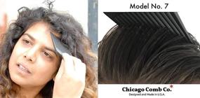 img 1 attached to 🔶 Carbon Fiber Pick Comb for Long, Thick, Curly, Afro Hair - Chicago Comb Model 7, 6 inches (15 cm), Black Color