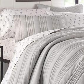 img 2 attached to Grey King Quilt Set - Stone Cottage, Whitehills Collection: 100% Cotton, Breathable, Medium Weight Bedding with Pre-Washed Softness, Includes Matching Shams