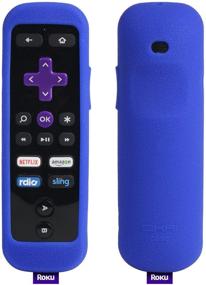 img 2 attached to SIKAI Silicone Case For Roku Gaming Remote Shockproof Protective Cover For Roku 3 (4230 And 4200) Roku 2 (4210) RC54R Enhanced Remote Anti-Slip Washable Anti-Lost With Hand Strap (Blue)