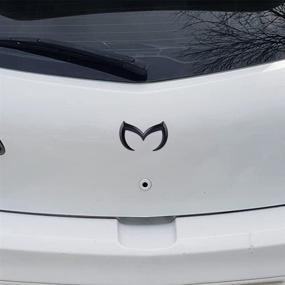 img 1 attached to Металлический логотип задней крышки Mazda SuPoo Black Sporty Metal Evil 'M': Глянцевый декоративный значок знака: совершенное стильное обновление! Глянец 3 5 6