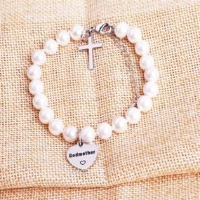 img 3 attached to 🙏 Religious Jewelry: RUNXINTD Godmother Bracelet - Perfect Baptism Gift & Mother's Day Gift for Godmother and Goddaughter