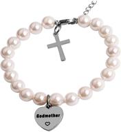 🙏 religious jewelry: runxintd godmother bracelet - perfect baptism gift & mother's day gift for godmother and goddaughter logo