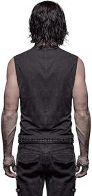 img 2 attached to 🤘 Punk Rave Leather Sleeveless Steampunk Men's Shirts: Revamp Your Style with Edgy Attire