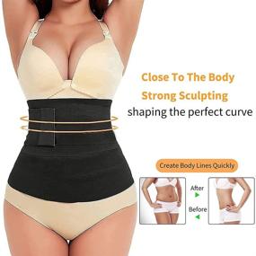 img 3 attached to 🔥 Snatch Me Up Bandage Wrap: TIKTok Invisible Waist Trainer Tape Lumbar Support for Women's Body Shaping, Back Braces, and Postpartum Recovery